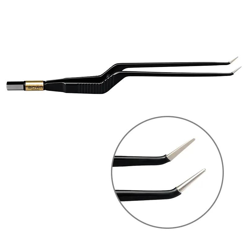 Біполярний пінцет, антипригарний, штикоподібний, вигнутий вгору, 200 мм, 1 мм. BOWA-electronic GmbH & Co. KG